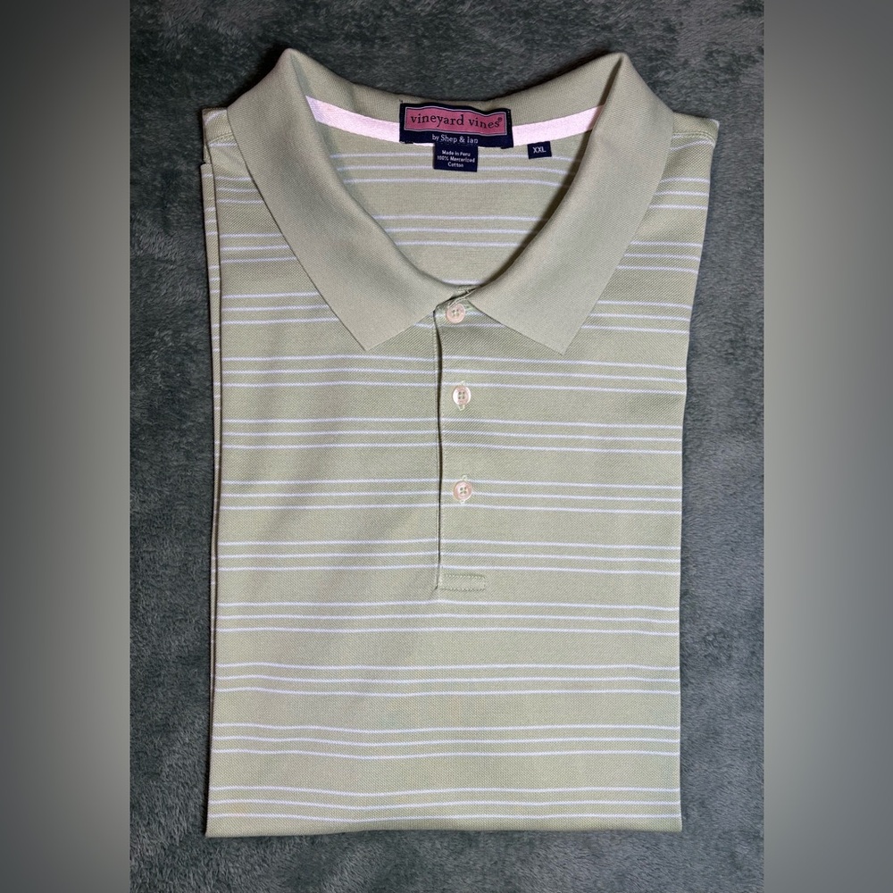 Vineyard Vines Green Polo Shirt Classic Style, Size: XXL (5229)